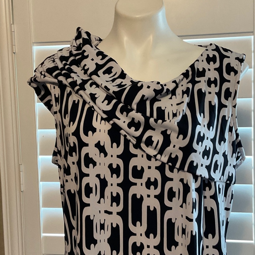MSK Black and White Midi Dress - Picture 2 of 8